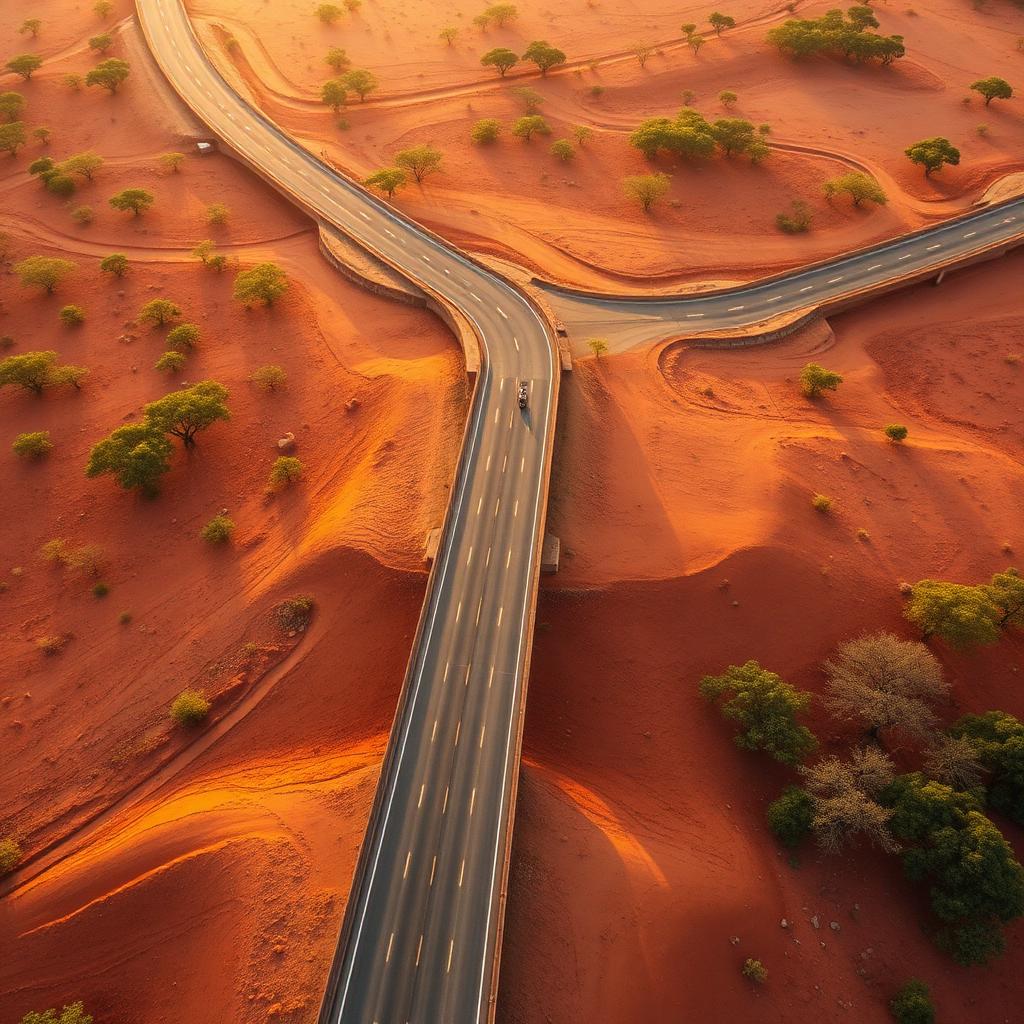 Completed GilBay infrastructure — highway and bridge in rural Zambia